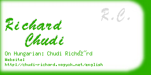 richard chudi business card